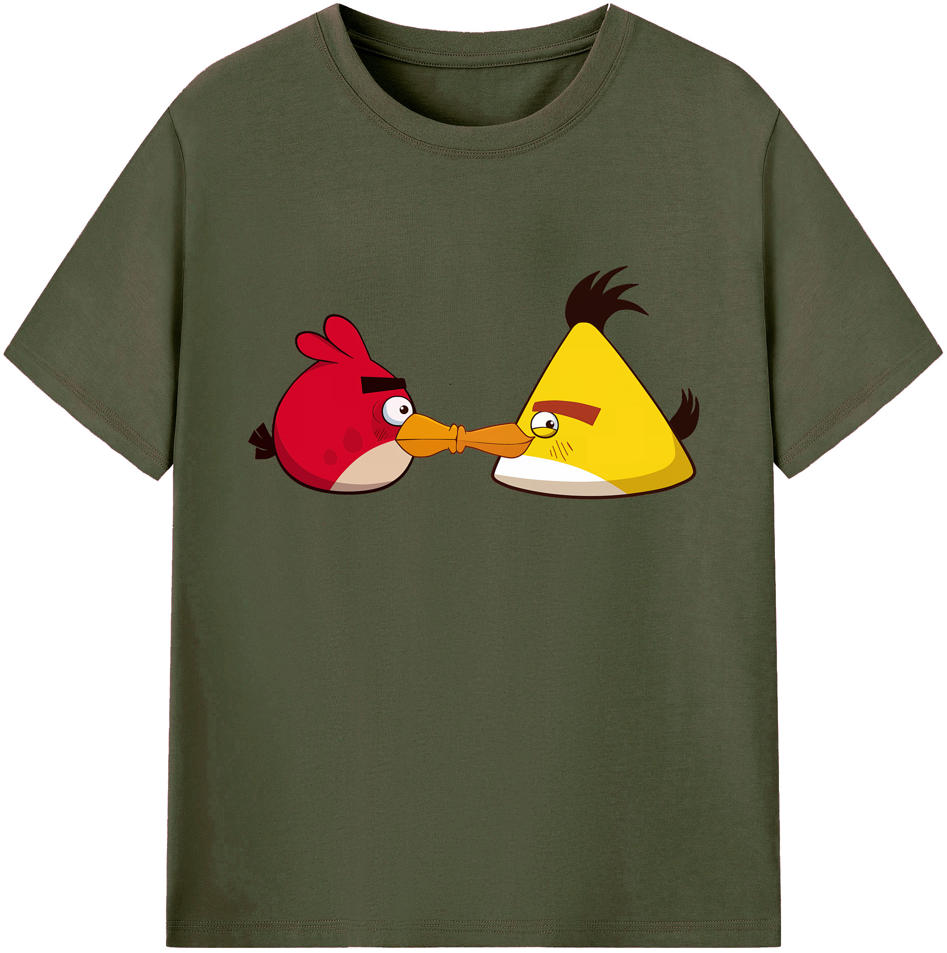 （画像用） Angry Birds アングリーバード 綿100％ メンズ半袖Tシャツ｜肌触りやわらか＆通気性